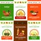 Indian Cuisine Flat Icons Set Poster