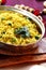 Indian cuisine: rice with green peas