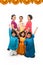 Indian Cute kids holding statue of Lord Ganesha or Ganapati on Ganesh festival or chaturthi, welcoming god. Asian small boys and g