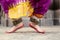 Indian Dance Form Odissi. Odissi dance one of the indian classical dance form feet with ghungru.