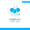 Indian, Day, Balloon, India Blue Solid Logo Template. Place for Tagline