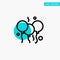 Indian, Day, Balloon, India turquoise highlight circle point Vector icon