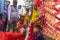 Indian devotees performing rituals on chhath puja