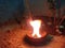 Indian diya burning in high flame