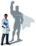 Indian Doctor Superhero Shadow