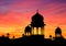 Indian domes sunset