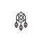 Indian dream catcher filled outline icon