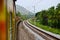 Indian Electric Train with Blank Railways Stock Photograph