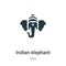 Indian elephant vector icon on white background. Flat vector indian elephant icon symbol sign from modern india collection for