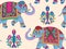 Indian elephants pattern