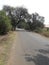 indian empty street in village.