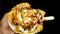Indian famous Papdi Chaat Papri Chaat. A yummy snack assorted with crunchy base of Papdi crisp puris topped with lip-smacking