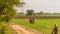 Indian farmers cultivate the land in Rajasthan, India