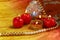 Indian festival Diwali , Glowing apple shape candle