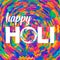 Indian festival Holi wishing creative abstract pattern
