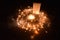 Indian Festival of Lights, Happy Diwali Celebration with illustration of exploding Firecracker on floral chakra