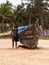 Indian fishermen getting ready for venturing into sea. Indian fishing industry.