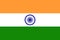 Indian flag in official colors and with aspect ratio of 2:3