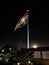 Indian Flag waving with proud at cannought place Delhi india - December 2019