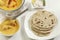 Indian Food: Kadhi with gatte and chapatti or roti.