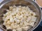 Indian fresh paneer in steel container