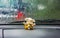 Indian Ganesha figurine on a car dashboard