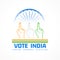 indian general election voting background for social awareness