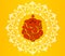 Indian god ganesha, Ganesh chaturthi card in vibrant colors