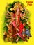 Indian Goddess Durga sculpture for Durga Puja holiday festival of India in Dussehra Vijayadashami Navratri