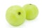 Indian gooseberry, amla green fruits isolated on white background. with clipping path