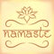 Indian greeting banner Namaste