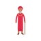 Indian Guru in traditional clothes, religion representative vector Illustration