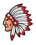 Indian head mascot