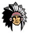 Indian head mascot