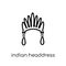 Indian Headdress icon from American Indigenous Signals collectio