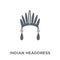 Indian Headdress icon from American Indigenous Signals collection.