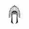 Indian headdress icon, simple style