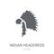 Indian Headdress icon. Trendy Indian Headdress logo concept on w