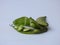 Indian Hyacinth Beans or Avarekai with and without peeled seeds  on white background