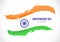 Indian Independence Day banner with abstract india flag Paint brush style vector design