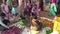 Indian informal street vendors selling fresh produce