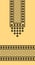 Indian kurti geometric design seamless pattern, aztec black and yellow background