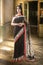 Indian lady in black saree