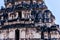 Indian langurs sittng on the temple in Hampi, Karnataka, India