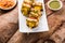 Indian malai paneer tikka or barbecue cheese cottage