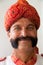 Indian man with handlebar moustache