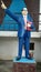 Indian man made beautiful statue of doctor Bhimrao ambedkar with holding & x27;Indian constitution& x27; in hand. Kushinagar city