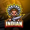 Indian mascot esport logo design