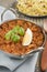 Indian Meal Beef Keema Curry with Egg and Rice