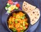 Indian meal- Gobhi aloo with roti and salad